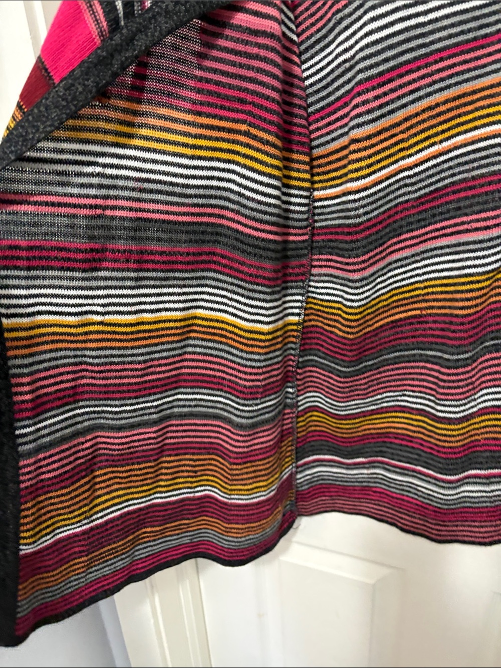 Nic & Zoe Multicolour Stripe Open-Front Sweater - Picture 7 of 9